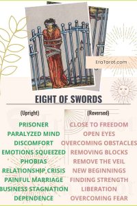 Eight Of Swords Meaning Reversed Yes And No Love Life Eratarot