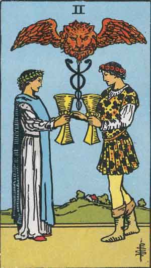 Two of Cups: Meaning In Love Tarot Card Reading