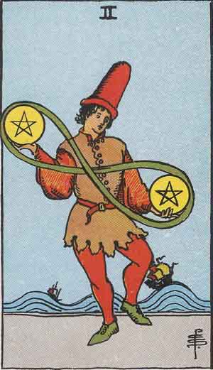 TWO OF PENTACLES