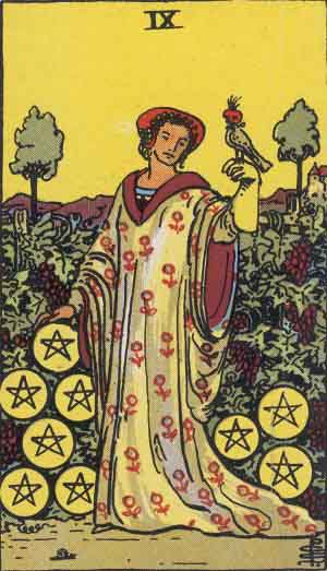 Nine of Pentacles: Meaning In Love Tarot Card Reading