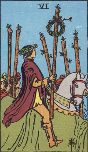 Six of Wands: Meaning In Love Tarot Card Reading