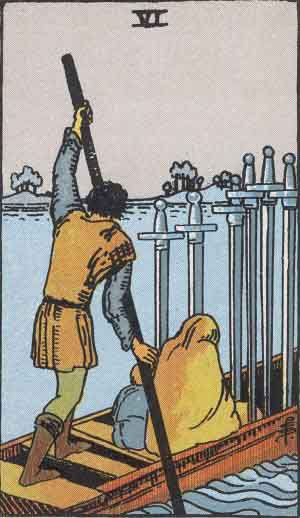 Six of Swords: Meaning In Love Tarot Card Reading