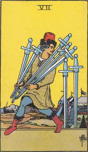 Seven of Swords: Meaning In Love Tarot Card Reading