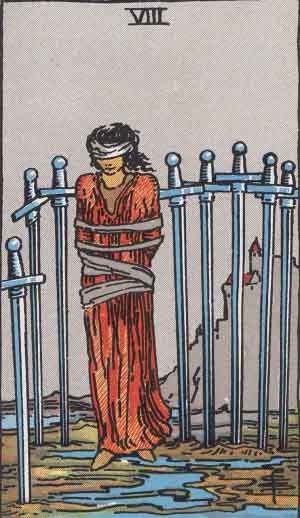 Eight of Swords: Meaning In Love Tarot Card Reading