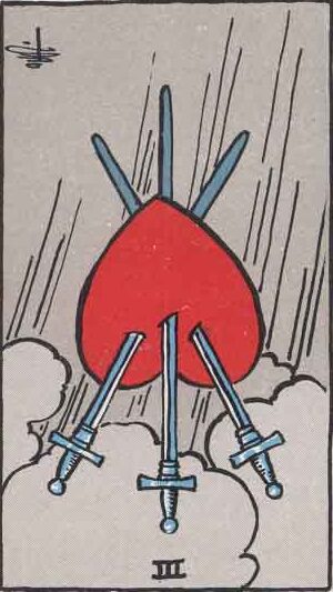 Three of Swords Reversed Meaning