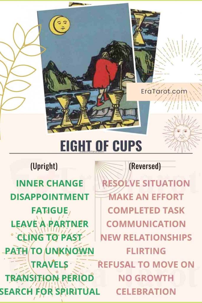 Eight of Cups Meaning, Reversed, Yes and No, Love Life