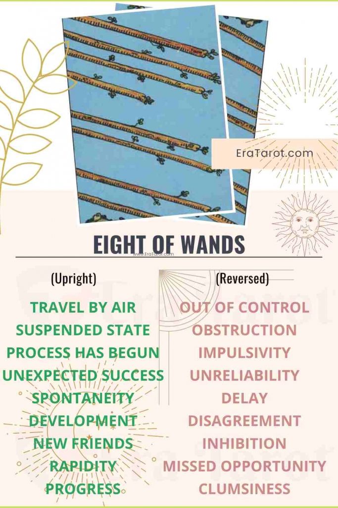 The Eight of Wands Meaning, Reversed, Yes and No, Love Life, Numerology