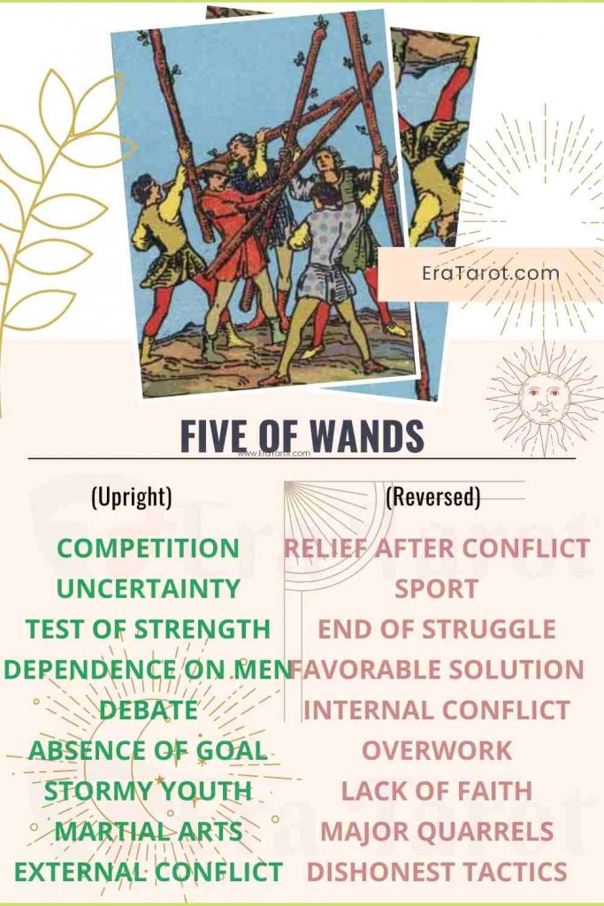 Five of Wands: Meaning, Reversed , Yes and No, Love Life