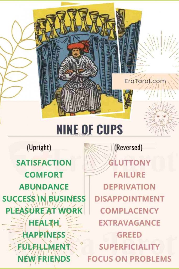Nine of Cups Meaning, Reversed, Yes and No, Love Life