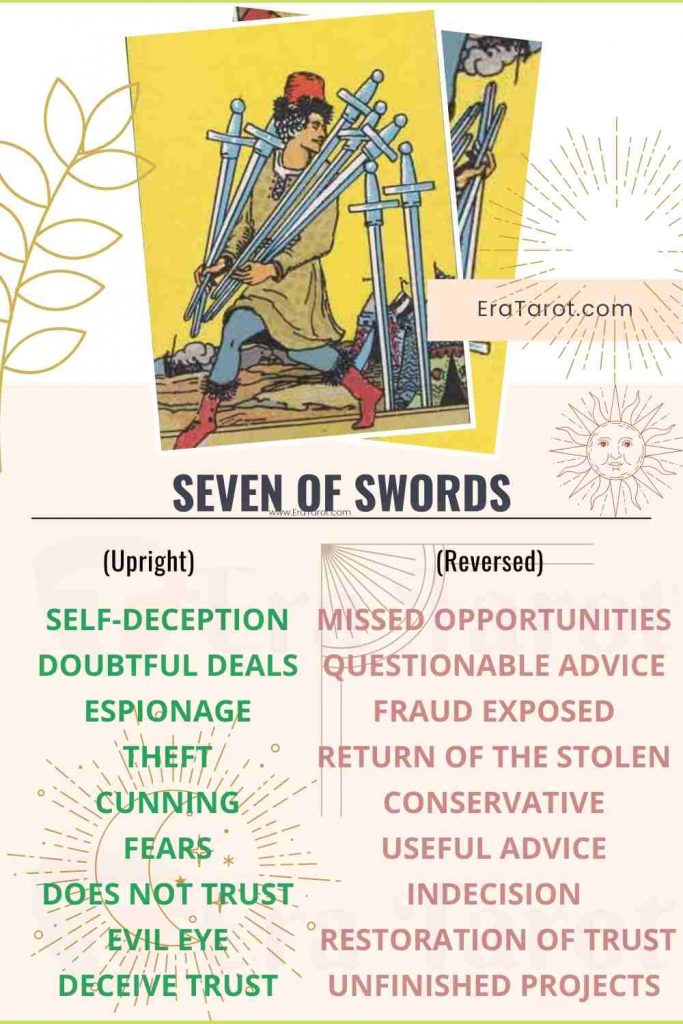 Seven of Swords: Meaning, Reversed , Yes and No, Love Life