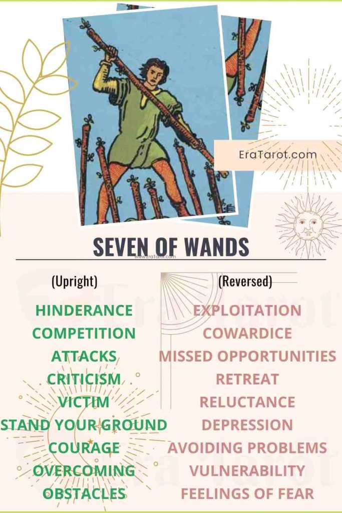 Seven of Wands: Meaning, Reversed , Yes and No, Love Life