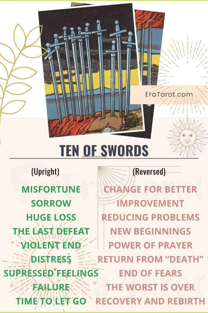 Ten of Swords: Meaning, Reversed , Yes and No, Love Life