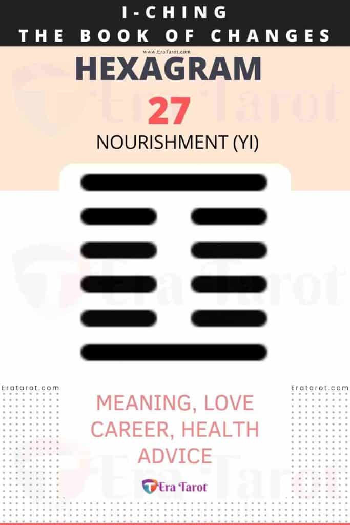 i ching hexagram 27 - Nourishment (yi) meaning, love, career, health, advice