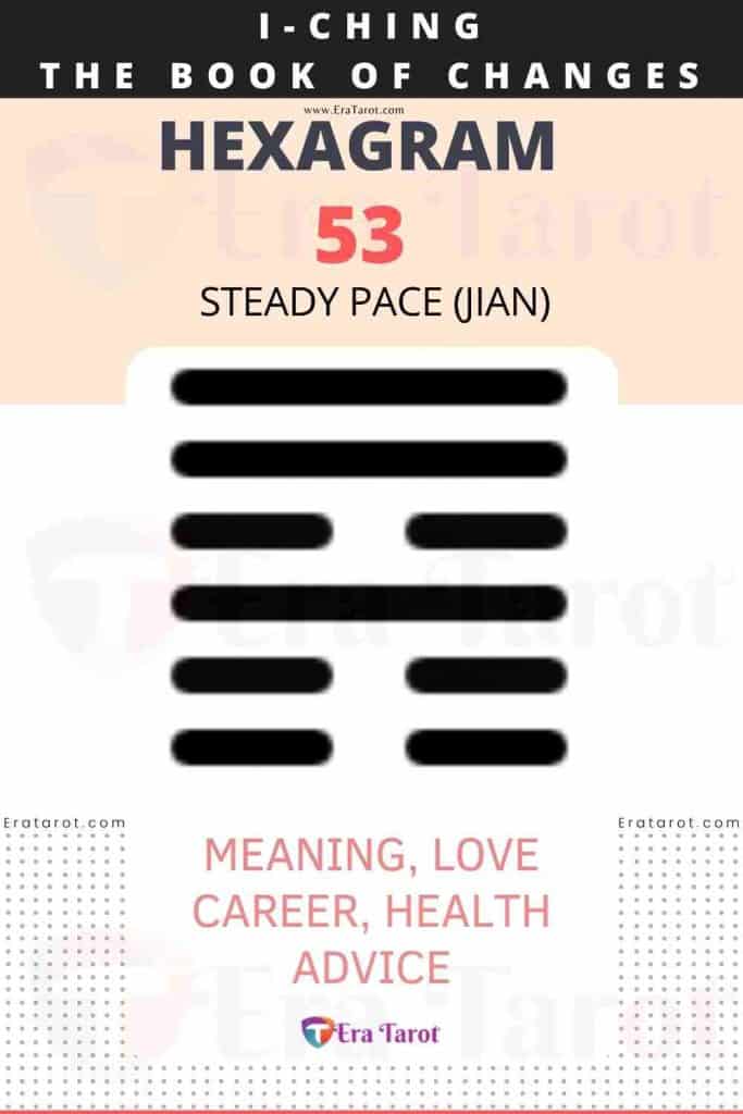 i ching hexagram 53 - Steady Pace (jian) meaning, love, career, health, advice