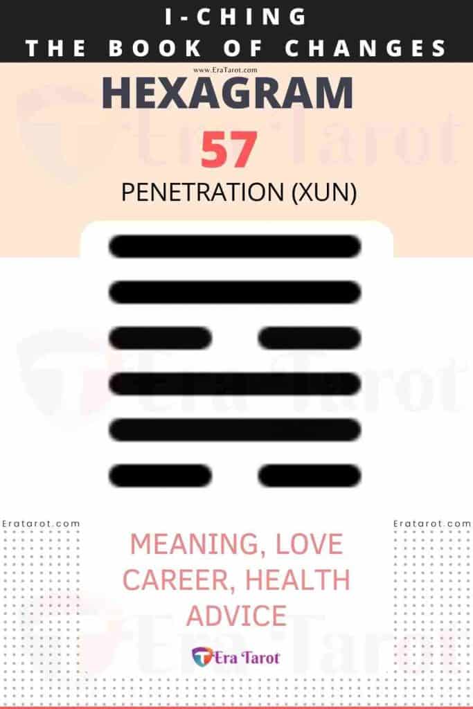 i ching hexagram 57 - Penetration (xun) meaning, love, career, health, advice