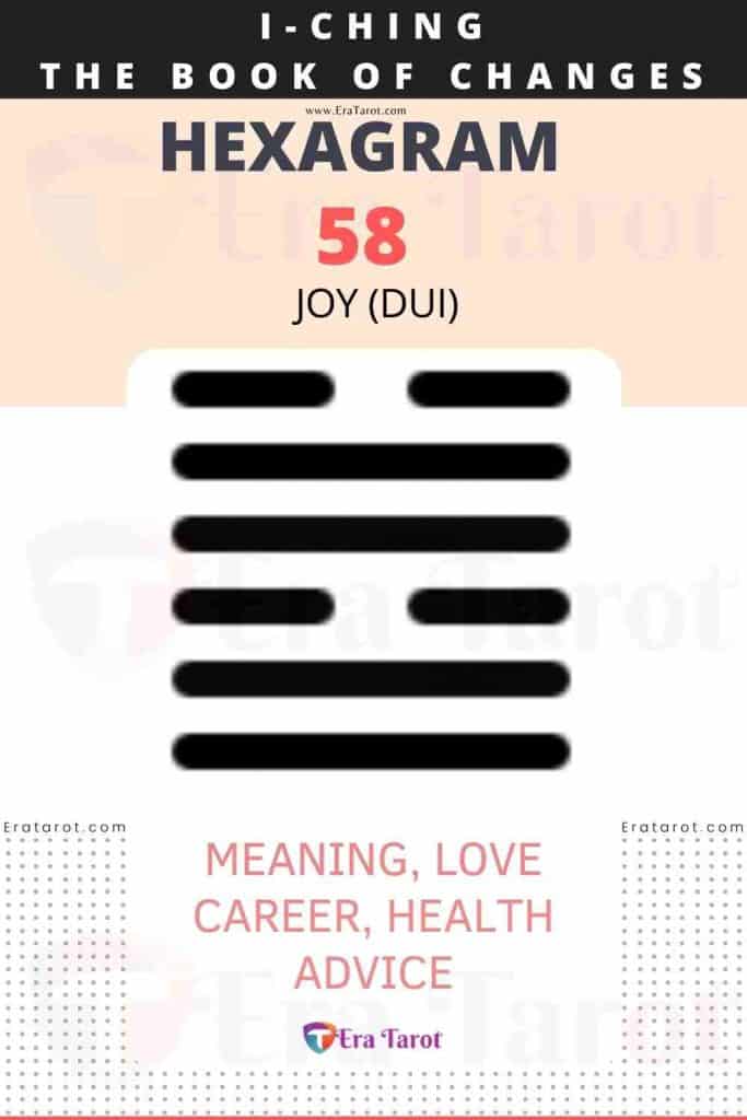 i ching hexagram 58 - Joy (dui) meaning, love, career, health, advice